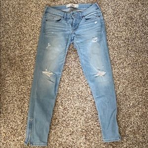 Hollister light blue skinny jeans